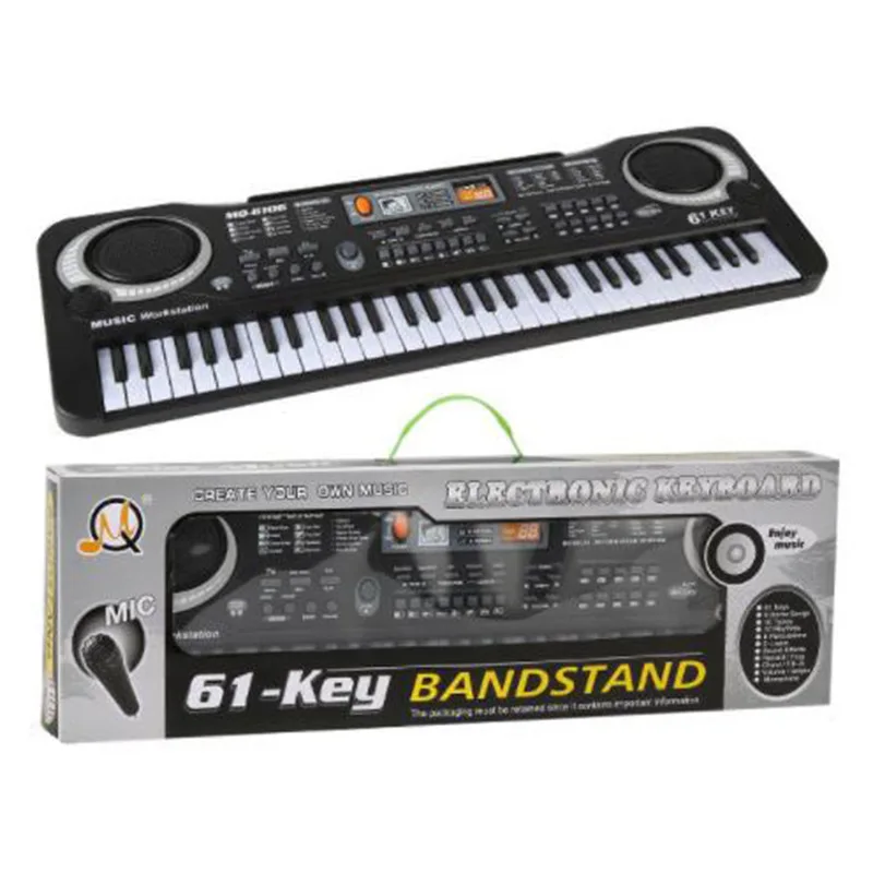 61 Keys Piano Keyboard, Electronic Digital Piano with Built-in Speaker Microphone, Portable Keyboard, Beginner Teaching Gift