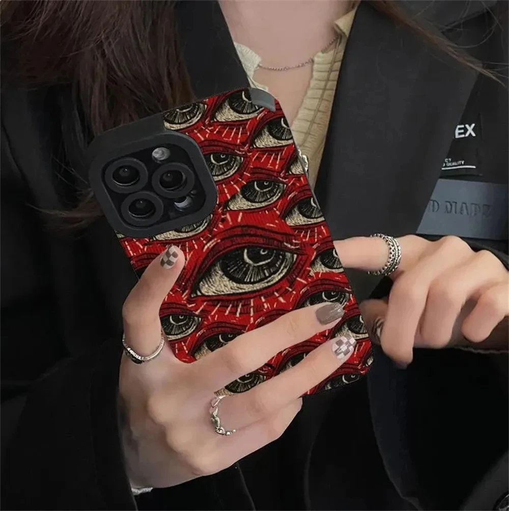 Spooky Scary Red Eye Silicone Phone Case
