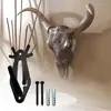 1 Set Deer Skull Mount Strong Load Bearing Metal Skull Hook Wall Mount Animal Skull Display Stand Home Supply 1