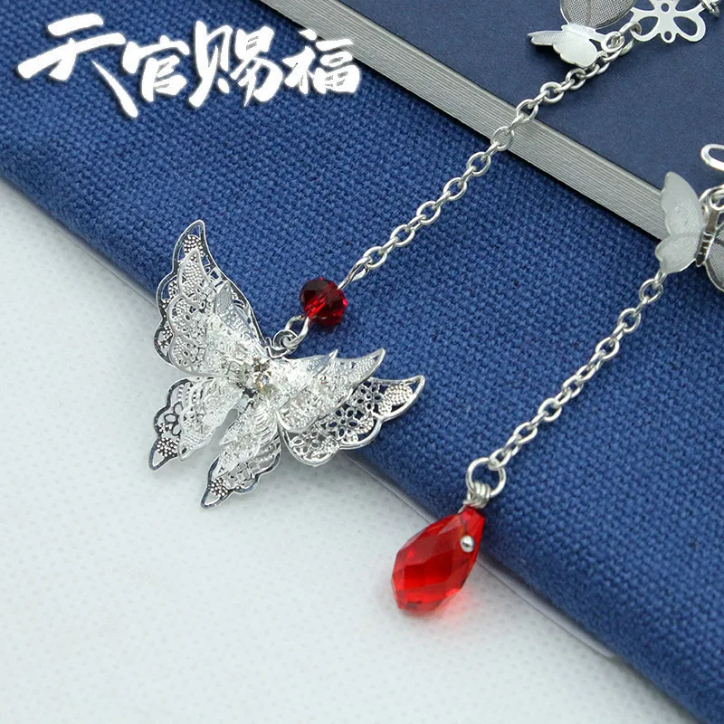 Anime Tian Guan Ci Fu Hua Cheng Xie Lian Cosplay Costume Accessories Butterfly Pendant Earring Hook Jewelry lover Gift