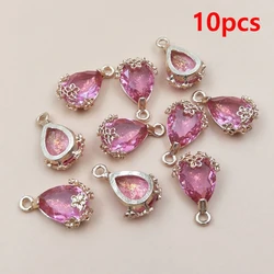 Hollowed Plum Water Drop Pendant Set for DIY Jewelry Making - 10 Pieces (10pcs Style E)