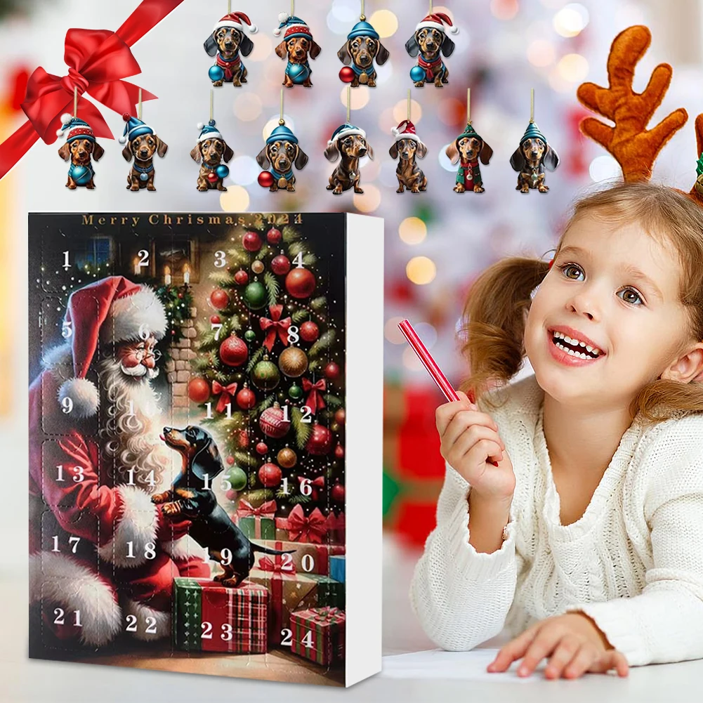 2024 Advent Calendar 2024 Dachshunds Christmas Vacation Advent Calendar Cute Christmas Countdown Calendar Gift for Him Her