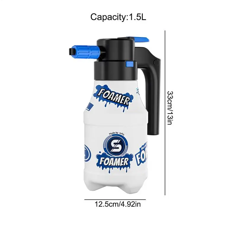 1.5L Electric Foam Sprayer Car Wash Foam Cannon Pump Sprayer Electric auto Foam Generator Handheld Vehicle Washing Sprayer