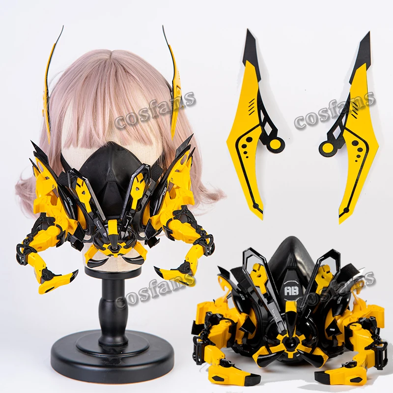 

New [Bee AB201] Punk Biological Series Mask Bluetooth earphone functional Headphone Headwear Cosplay Prop Punk Headset