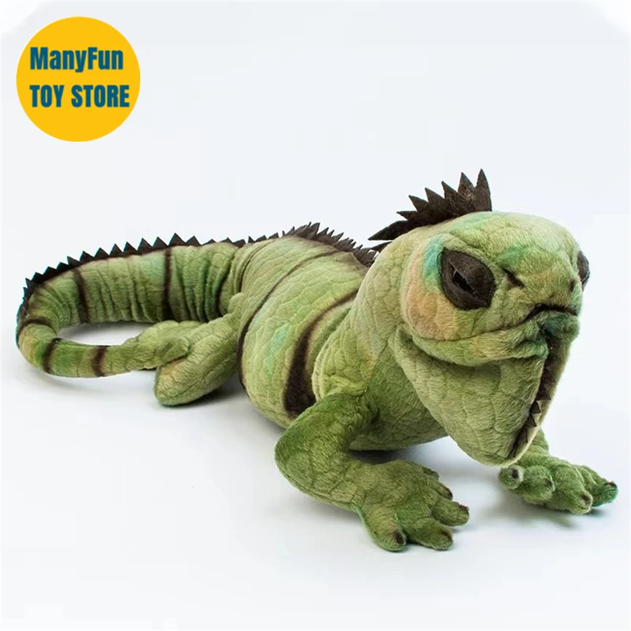 Green Lizard High Fidelity Anime Cute Plushie Iguana Plush Toys Lifelike Animals Simulation Stuffed Doll Kawai Toy Gifts For Kid 6