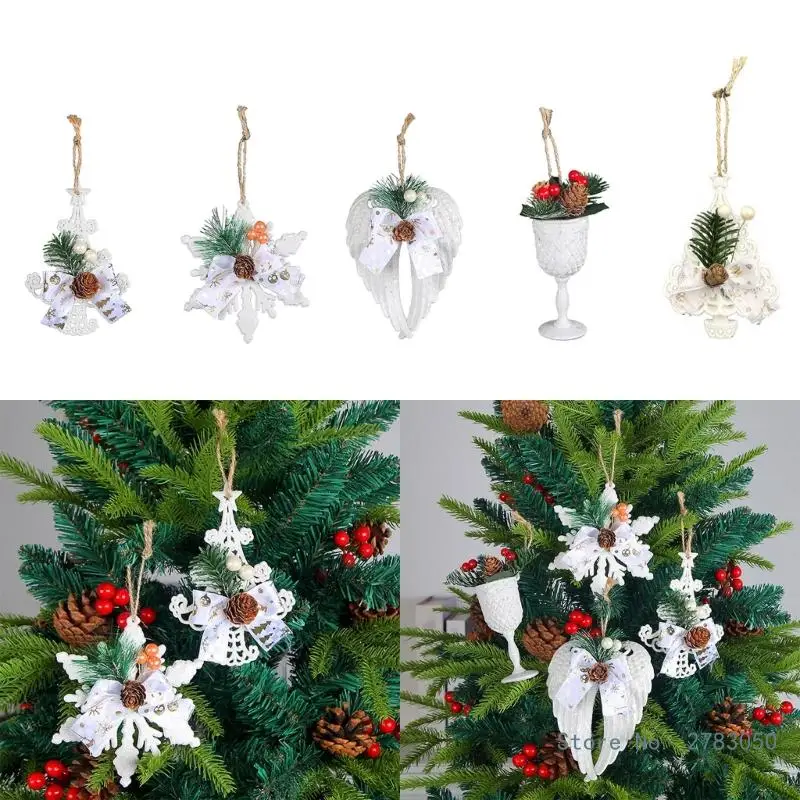 

Christmas Pinecone Red Berries Hanging Ornaments Christmas Tree Hanging Pendant 2023 Christmas Decorations for New Year