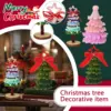 Creative Handmade Crochet Christmas Tree Ornaments Christmas Decorations - Small Xmas Tree Twist Bar DIY Xmas Tree Handmade Gift