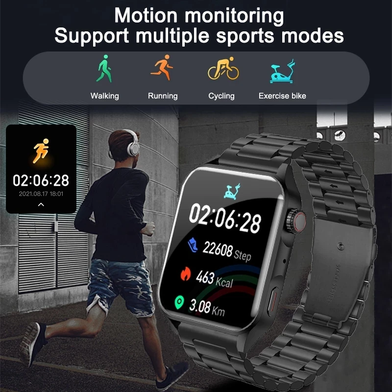 2023 ο NFC Ʈ ġ  AMOLED HD ũ ׻ ÷ ð  ȭ IP68  SmartWatch  ȭ