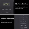 Countertop Microwave Oven 1.1 Cu.Ft/1000W 6 Cooking Programs LED Lighting Push Button Black Kitchen Electric Microvawe Home 4