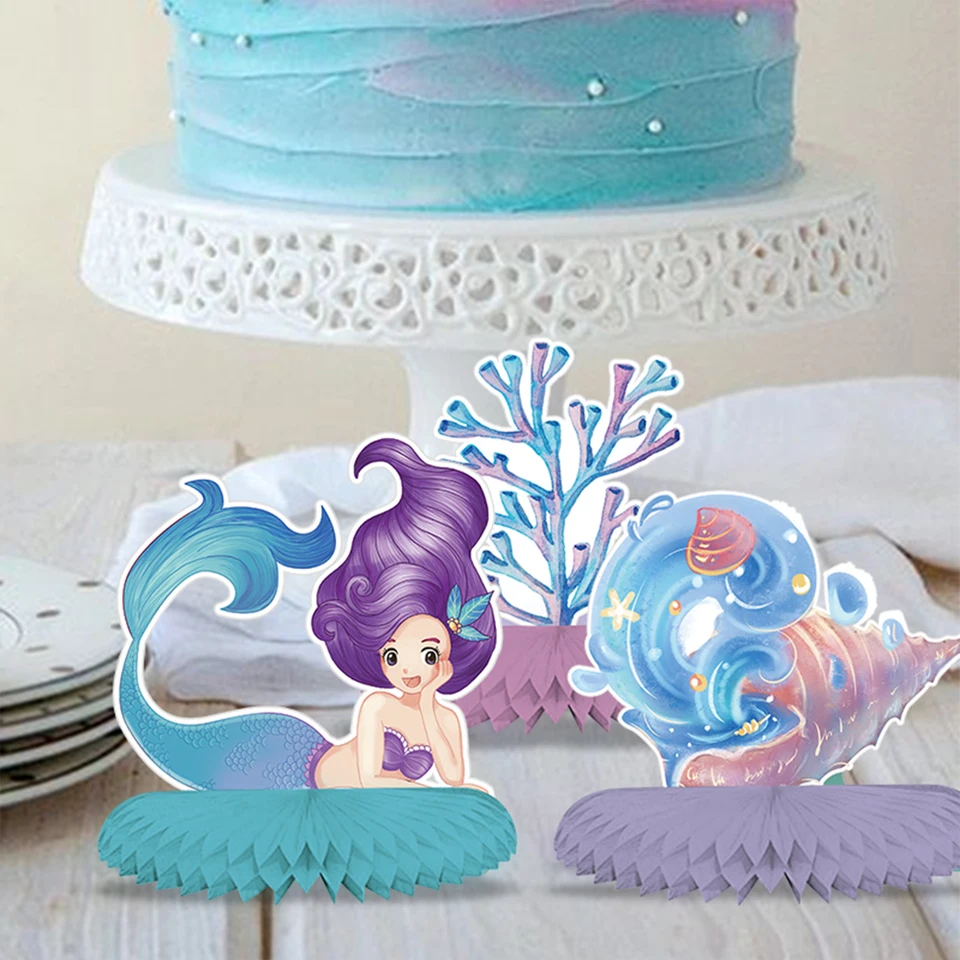 Mermaid Birthday Party Decorations Set with Banner