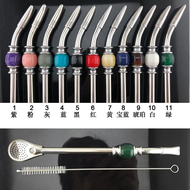 Description Picture 4 of item230ml Yerba Mate Gourd Tea Cup Set 12Oz Double-Wall Stainless Steel Coffee Water Cup Bombillas Straws Filter with Spoon&Brush