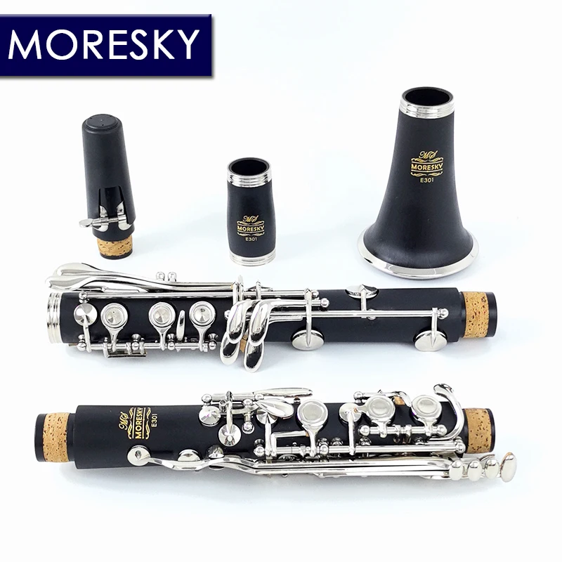 Bakelite Clarinet Tube 17 Keys bB Clarinet Closing hole Special style MORESKY E301 Clarinets Woodwind Instrument