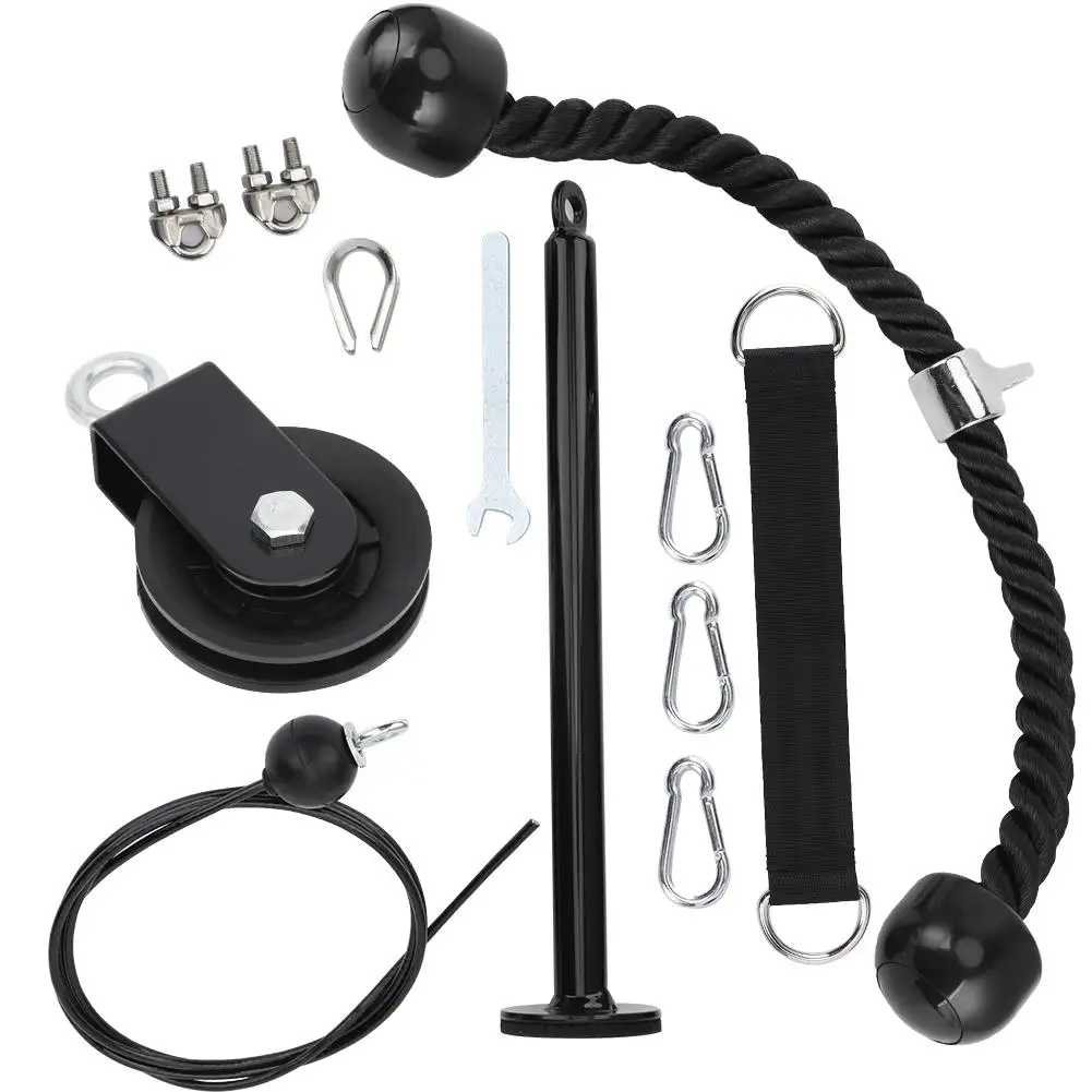 At-Home DIY Arm Strength Training Rope Set Triceps Pulldown Domestic Pulley System Gym Equipment Kit