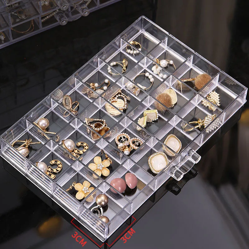 Household Multi-layer Large Capacity Jewelry Storage Box Dust-proof and Anti-oxidation Earring Box Divided Jewelry Storage Box 3