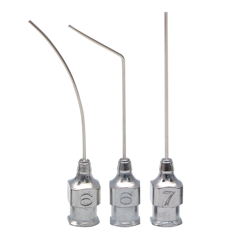 

Ophthalmic instruments stainless steel lacrimal duct irrigation needle arc angle straight dental surgery irrigation needle