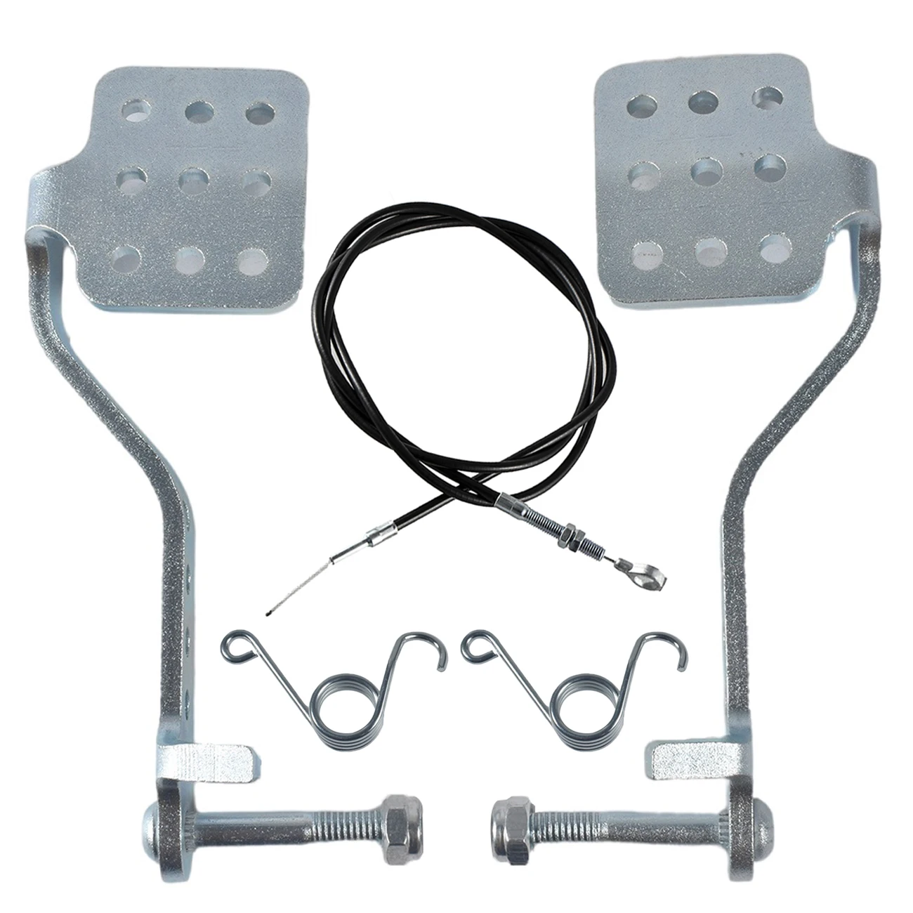Brake Throttle Pedals 71" Cable with Return Springs Kit For 196cc 6.5hp