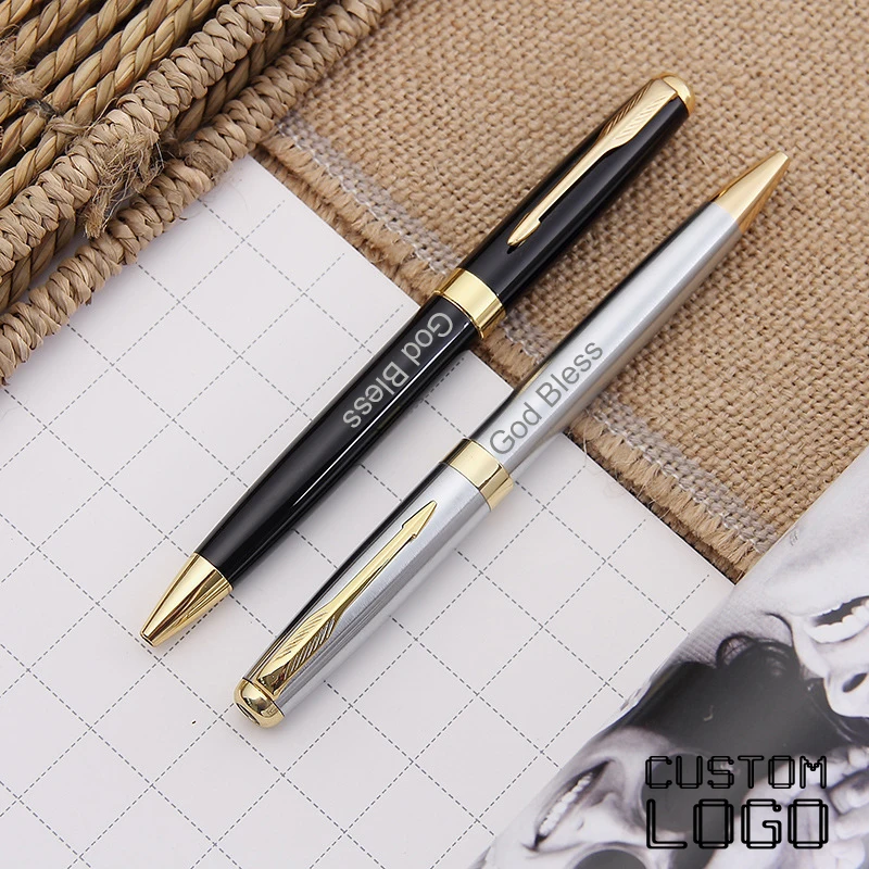Luxury New Metal Rotating Ball Pen School Student Signature Pen Business Advertising Custom Logo Office Stationery Wholesale