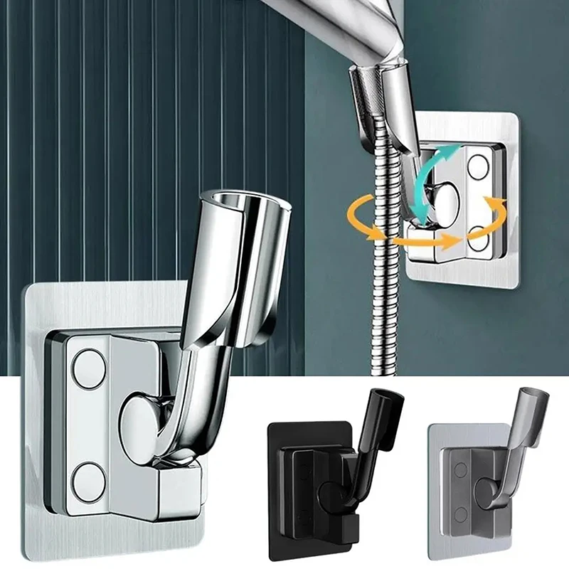 Shower Holder Shower Holder Adjustable Self-Adhesive Punch Free Wall Stand Mounted Restroom Showerhead Holder Shower Bathroom Accessories