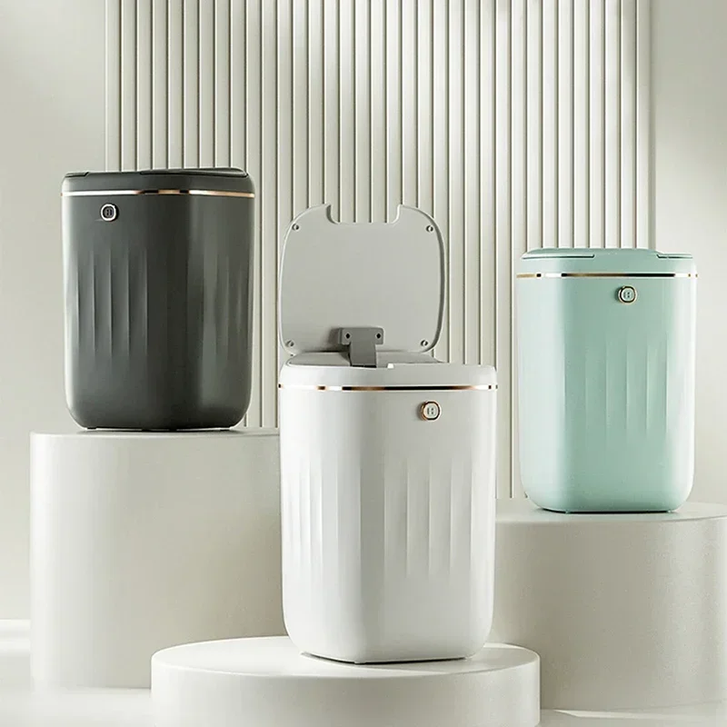 

UV Sterilization Home Wastebasket Bin Kitchen Automatic Trash Capacity Smart Can Large Waterproof Sensor