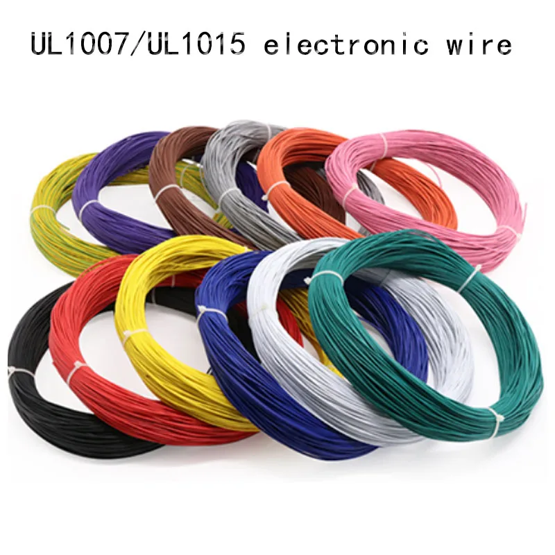 

UL1007/UL1015 8-30AWG Hook-up Stranded Wire Flexible Silicone Wire Rubber Insulated Tinned Copper 3000V electronic wire
