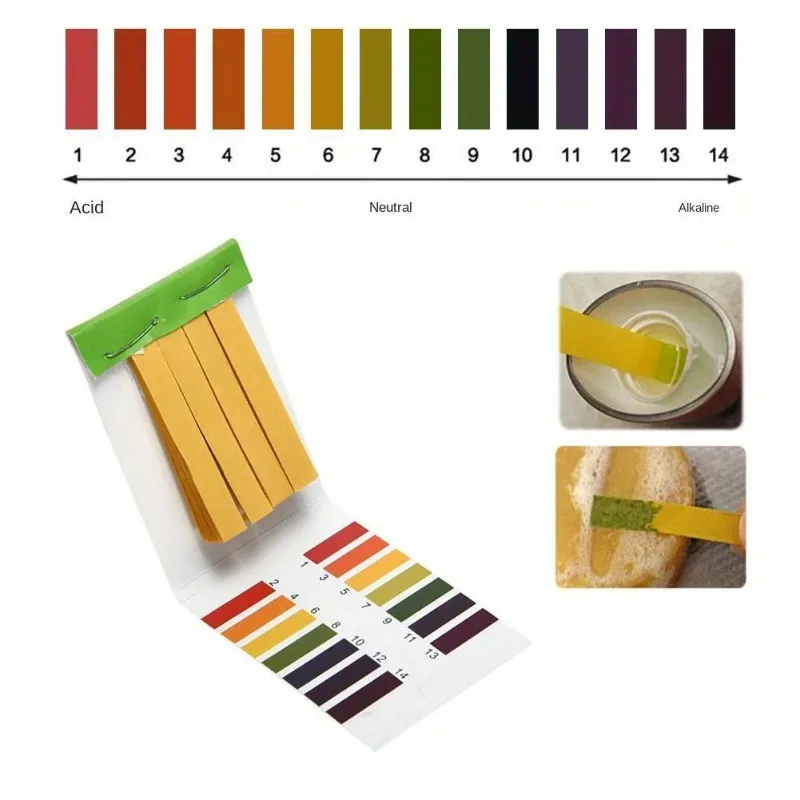 PH Test Strip 1-14 Indicator Paper Lab Litmus Tester 80in1 Kit Aquarium Fish Tank Water Food Pool Testing Alkaline Acid 1set