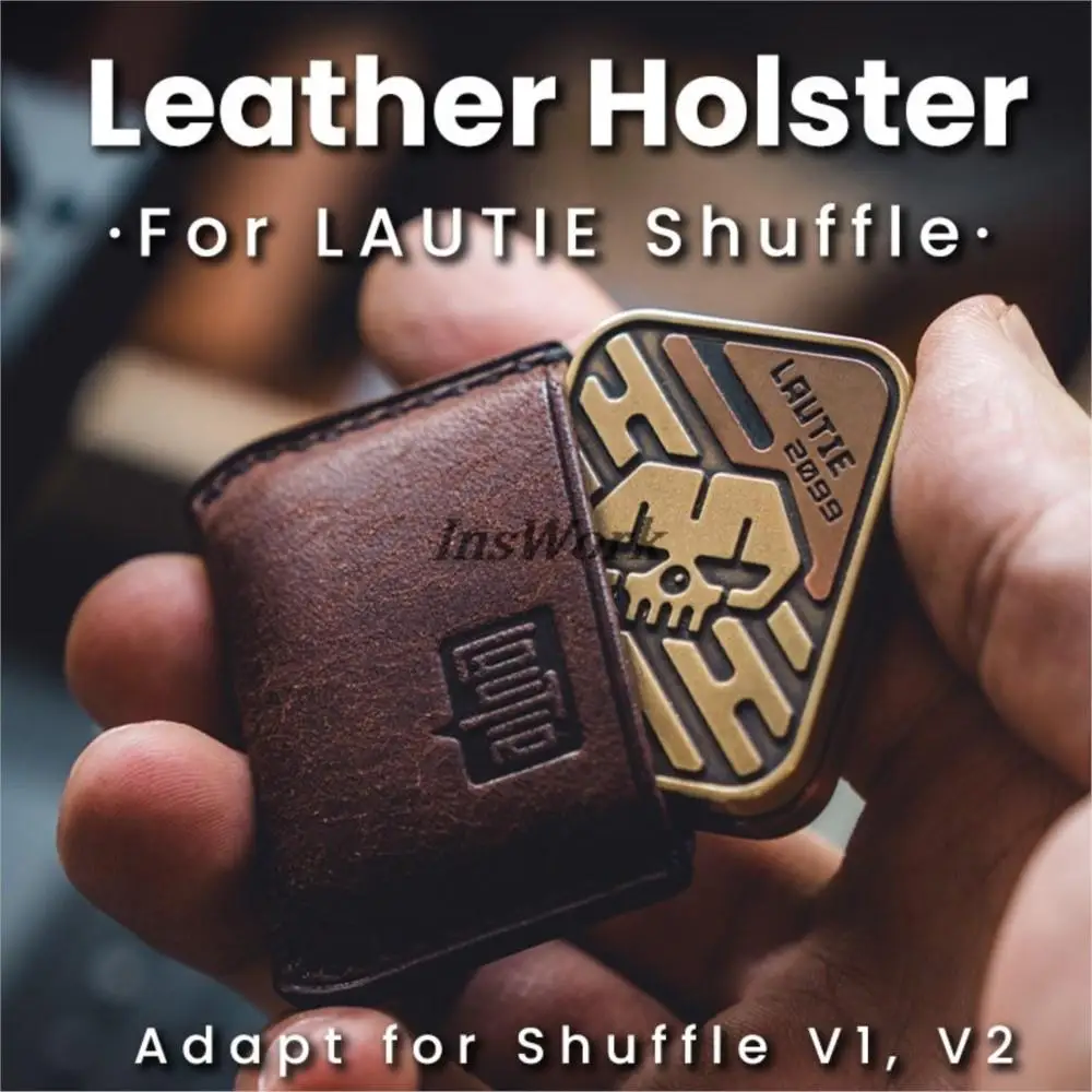 Фото Кожаная кобура LAUTIE EDC для Shuffle V1 V2, сумка для хранения покера, игрушка для снятия стресса, ручная работа, портативная №1
