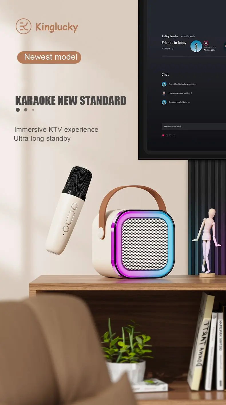 Enceinte Karaoké Licorne Lexibook Avec Micro - Bluetooth, Portable, Sangle - Rose