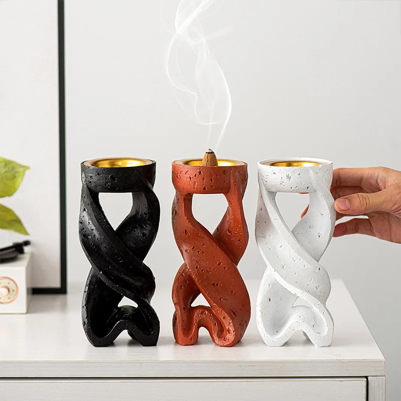 

Middle East Aromatherapy Burner Simple Geometric Shape Incense Burner European Desktop Living Room Decoration Home Decor Gift