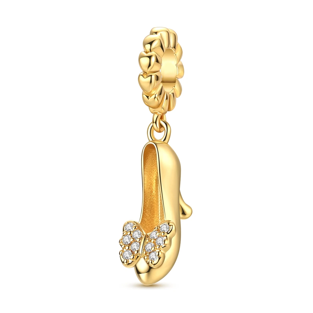Silver Plated Sport Love Skate Shoe Dangle Charm Pendant