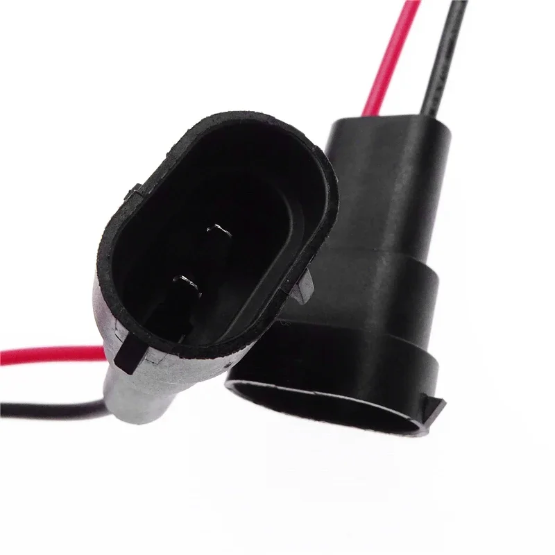Car Headlight Wiring Harness Connector Fog Light Bulb Base Socket Cable Plug 2 Pcs For H8 H9 H11 Harness Male Socket Adapter
