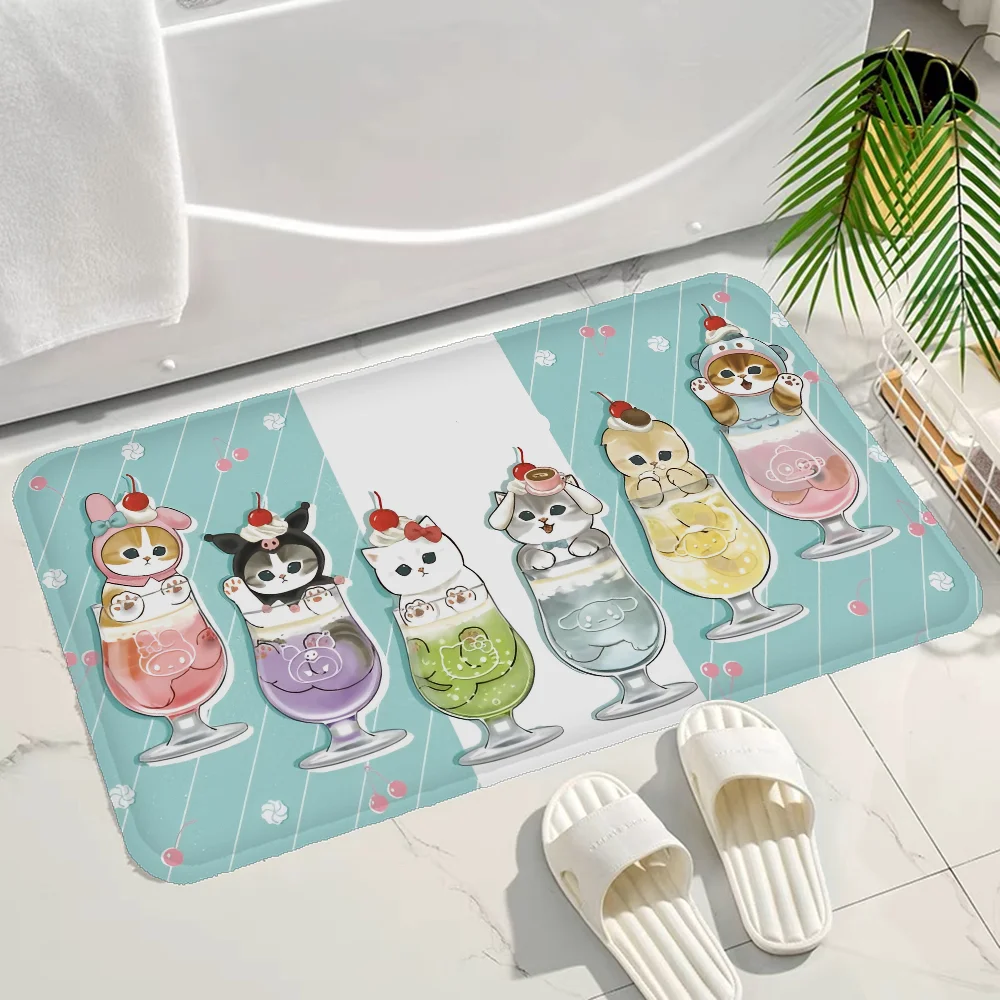 Funny Cat mofusand Floor Mat Nordic Style Home Doormat Bathroom-Toilet Mats Bedroom Hotel Decor Mat 6