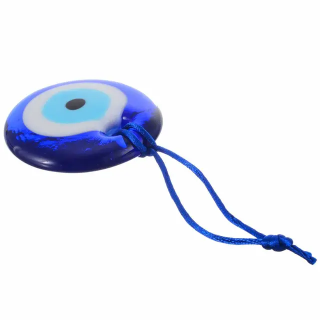 RTRTGS Ciondolo Malocchio Blu Per Auto - Amuleto Protettivo Per Specchietto Retrovisore, 2 Pezzi - Foto 2