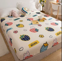 3pcs/Set 100% Cotton Bed Sheet With Elastic Flower Bed Fitted Sheet + 2pc Pillowcases Twin Full Queen King Cal-King Size B97 6
