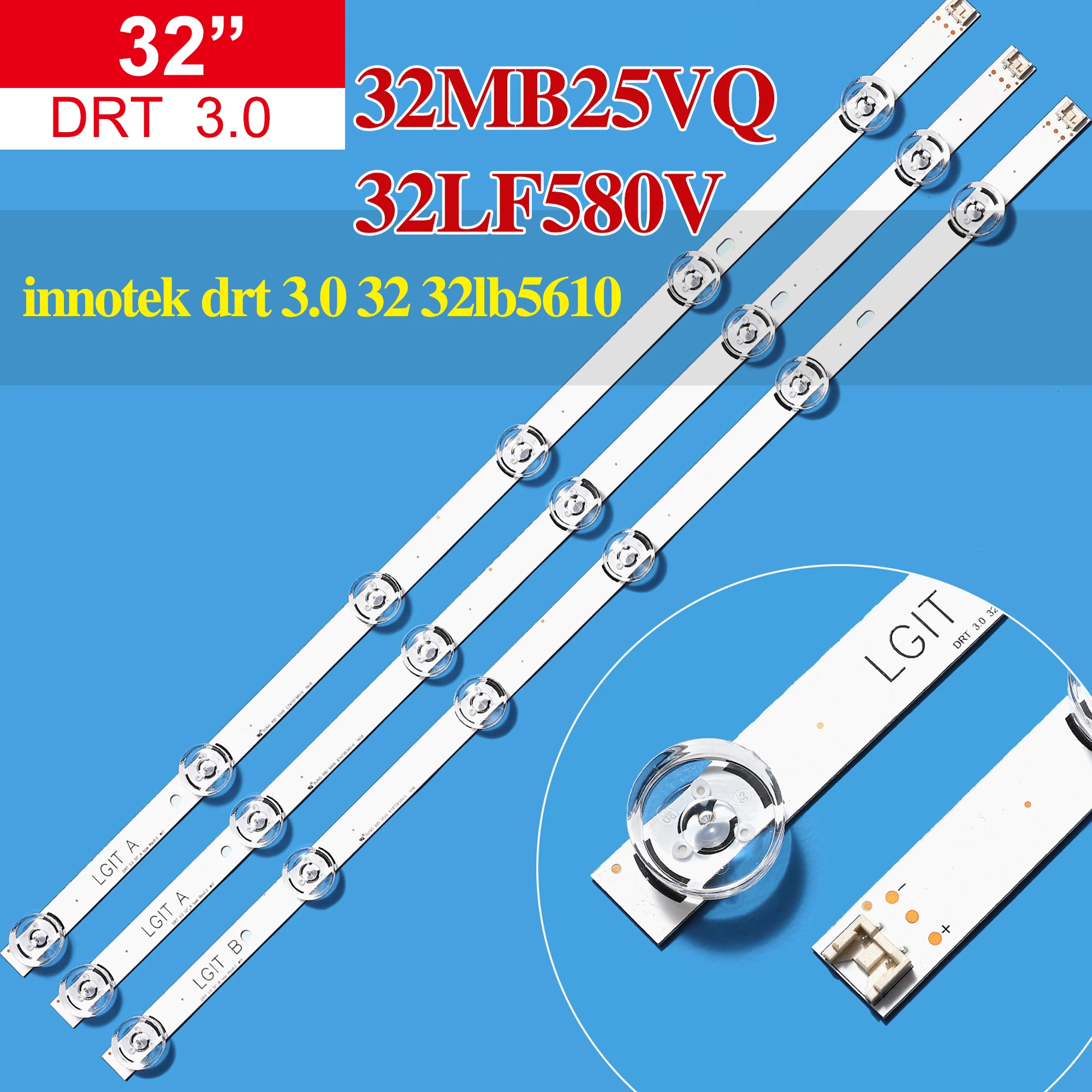 LED Backlight LED backlight strip 6lamp for LIG 32"TV 32MB25VQ 6916l-1974A 6916l-1981Alv320DUE 32LF580V 32LB5610 innotek drt 3.0 32 32LB582V