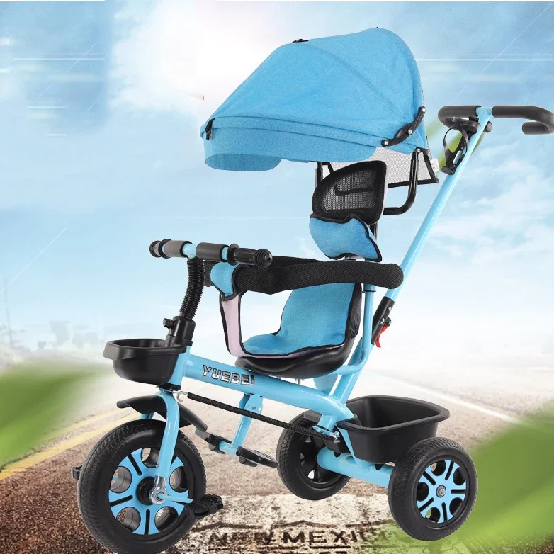 4-in-1 Infant Tricycle &ndash; Folding Rotating Seat, Baby Stroller with 3 Wheels, Kids Bike, Three-Wheel Toddler Trolley children tricycle