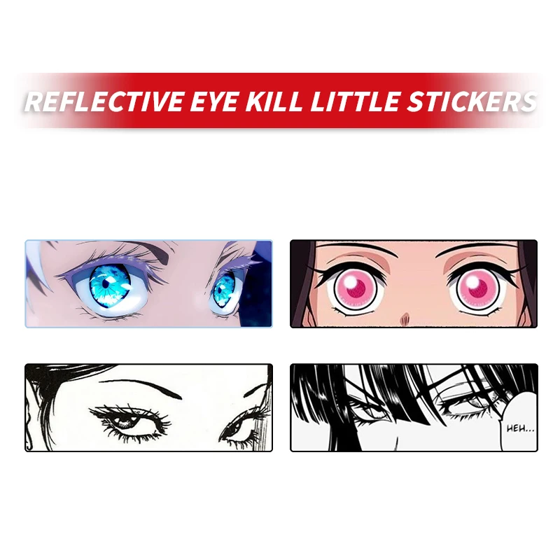 

Eyes Kill Little Stickers Motorcycle Electric Bike Reflective Animation Decals Decoration Bike Surface Cover Scratch