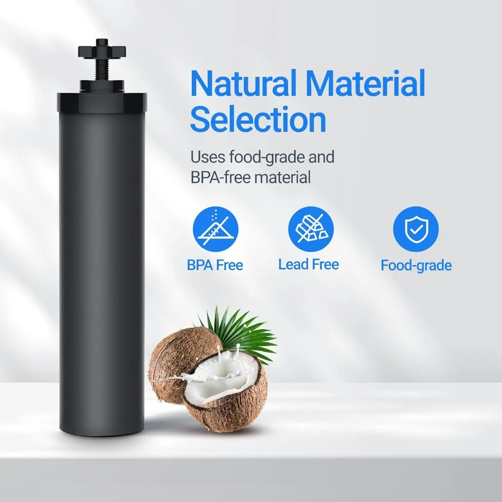 NSF/ANSI 42&372 Certified Water Filter, Replacement for Berkey&reg; BB9-2 Black Purification Elements