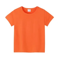T-shirt d'été à manches courtes pour enfants de 2 à 12 ans, vêtements en coton pour bébés garçons et filles, t-shirt uni pour nourrissons, hauts pour enfants 3