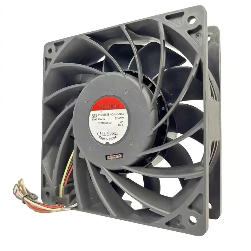 SUNON PFC0382B1-Q10C-SA9 120x120x38mm DC 24V 35.88W 산업용 냉각팬, 높은 풍량, 듀얼 볼 베어링 고속
