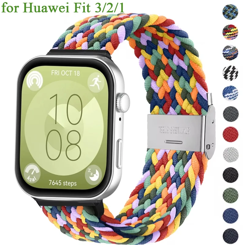 nylon-braided-adjustable-watch-strap-with-metal-connector-for-huawei
