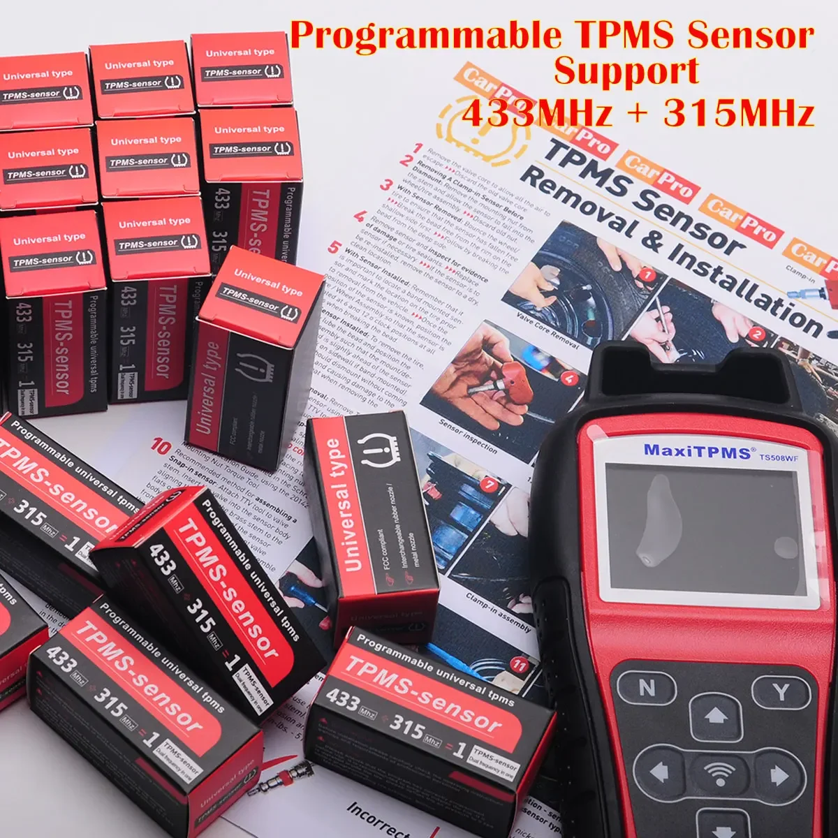 TPMS   α׷, TS501, TS508, TS601, TS608, ITS600E, MK808TS, MK808S-TS, MP808TS, 2 in 1, 433MHz + 315MHz