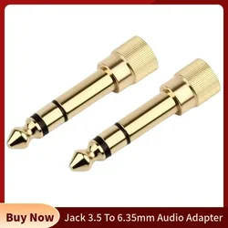Premium Audio Adapter: 3.5mm to 6.35mm Converter for Amplifiers and Guitars (5pcs)