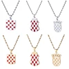 Croatia Flag Pendant Necklaces for Women Men Croatian National Symbol Jewelry 1