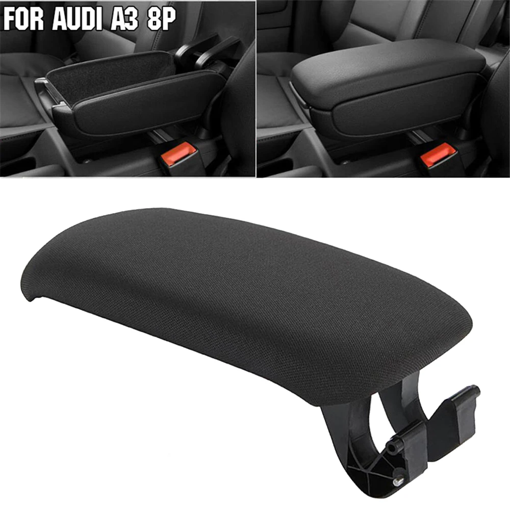 Car Armrest Latch Cover Soft Cloth Center Console Armrest Lid Cover Cap For Audi A3 8p Car
