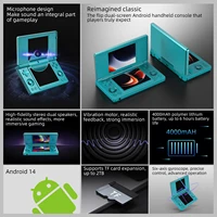 ANBERNIC RG DS consola de juegos portátil RK3568 64 bits 4 "IPS pantalla multitáctil Android 4000mAh reproductor de videojuegos con tapa de pantalla Dual - Imagen 6