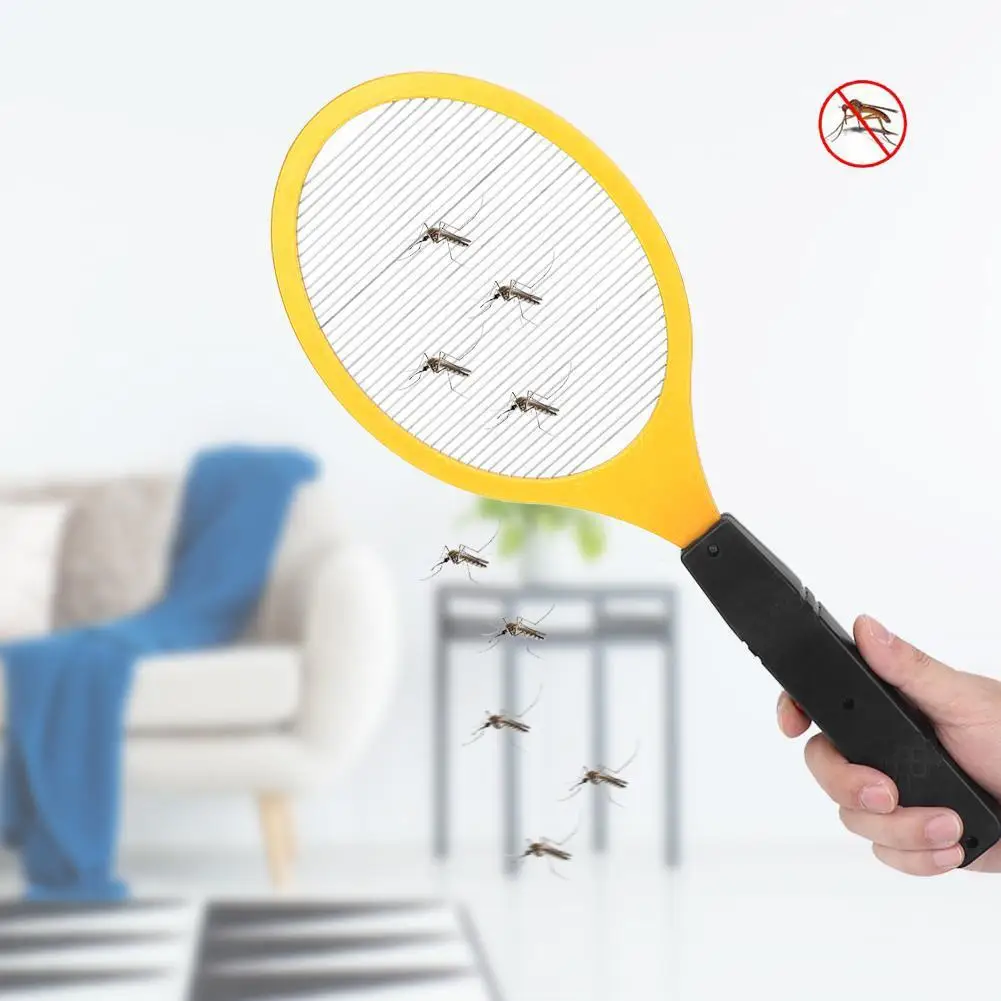 Electric Mosquito Swatter Racket Rechargeable Fly Insect Killer_voghion.com