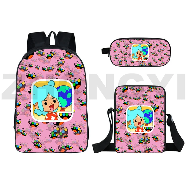 Harajuku Toca Boca 3D Backpack for Women Boys Girls Cartoon Canvas Japanese  Bag Toca Life World Game Men Fashion 12/16 Inch Bags - AliExpress