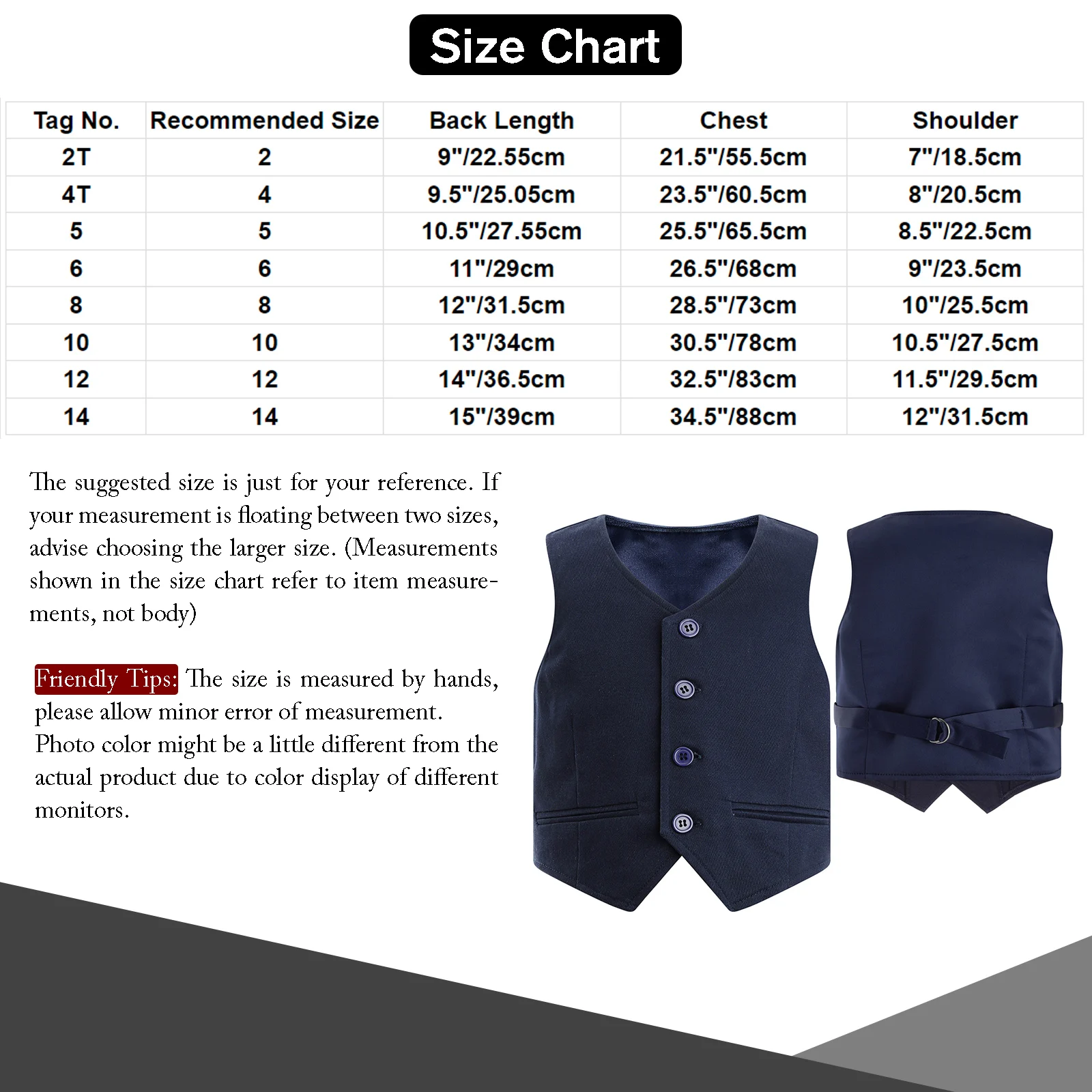 Kids Boys Gentleman Vest for Boys Formal Suit Vest Wedding Pageant Waistcoat Children's Catwalk Host Performance Fashion