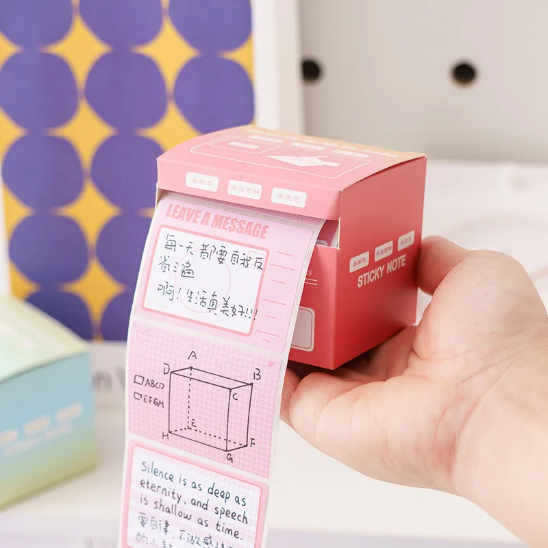 창의적인 자기 접착 교정 노트, 편리한 수정 스티커 노트 패드, 학생 문구, 256 시트