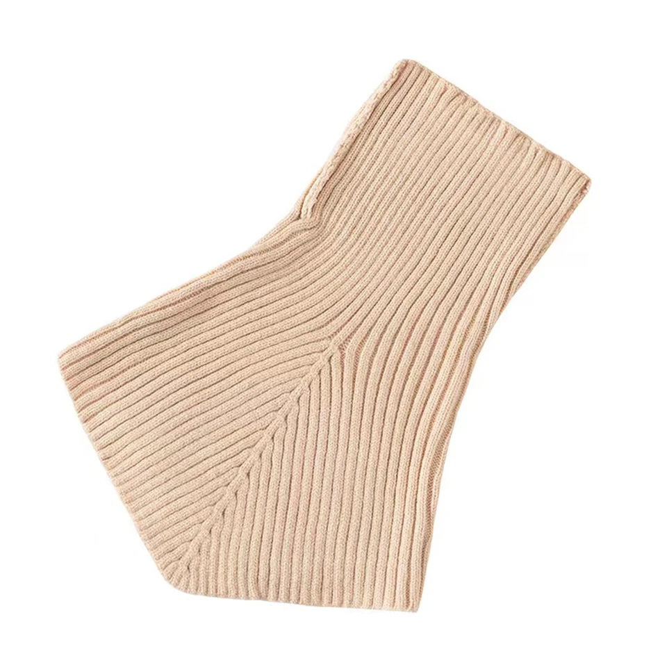 Dolcevita Finto In Maglia Da Donna - Colletto Staccabile Scaldacollo Elasticizzato, Accessorio Moda Invernale (Nero, Grigio, Cachi, Bianco) - 3